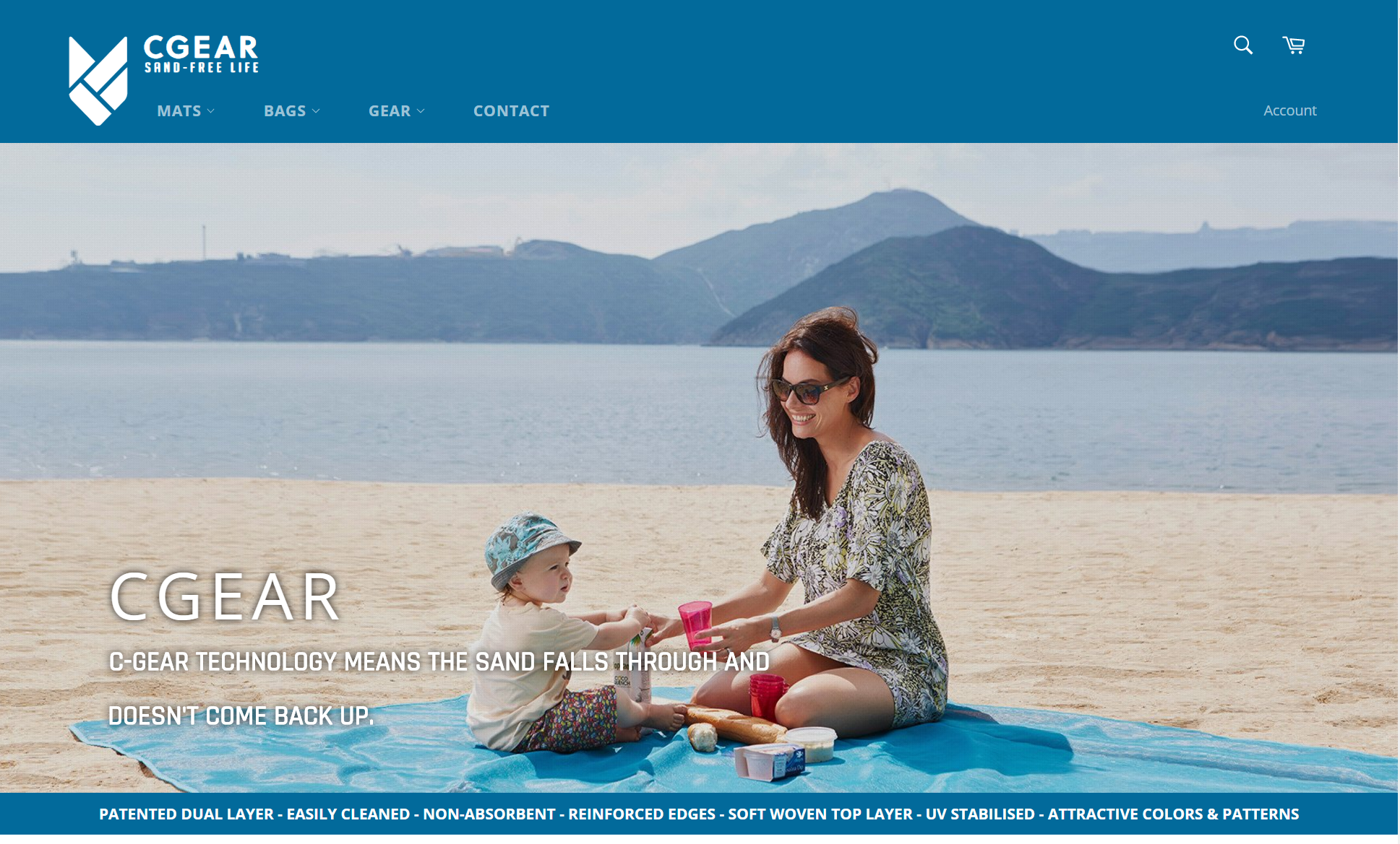 オーストラリアのCGear Sand-Free Technology社の公式サイト